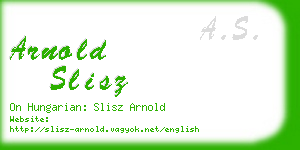 arnold slisz business card